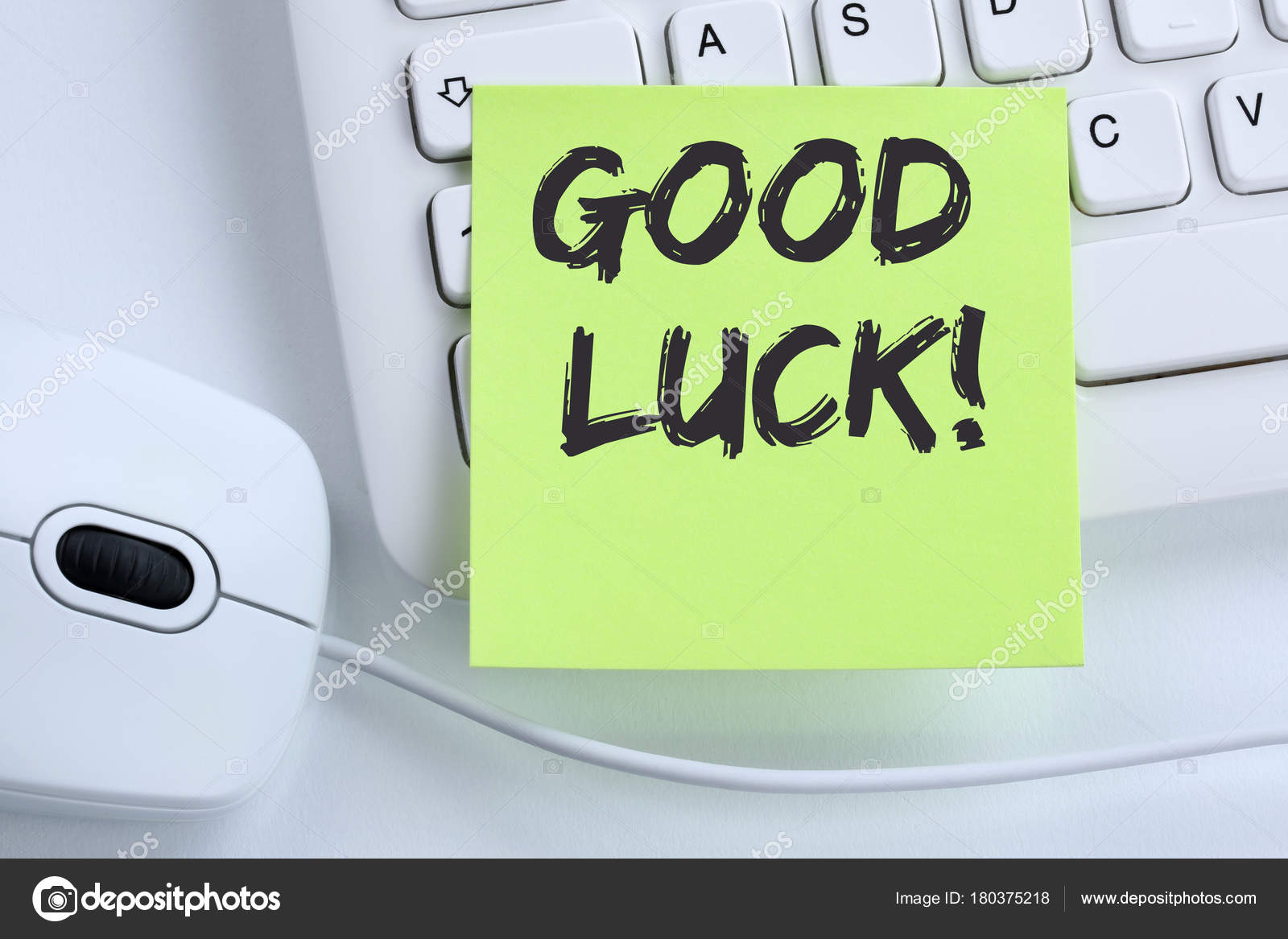 Buena suerte éxito éxito prueba deseo oficina negocio c fotografía de