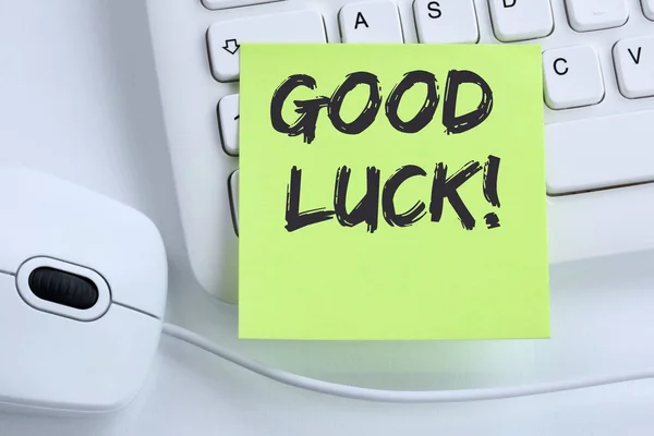 Good luck success successful test wish wishing office business c — Stock Photo, Image