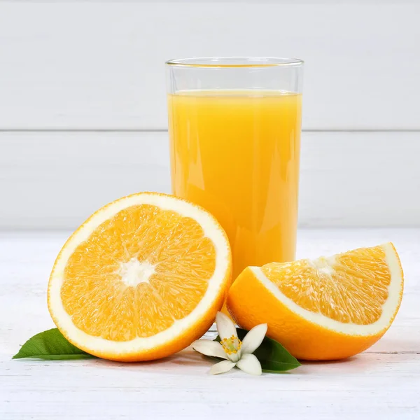 Jus Orange Oranges Fruits Carrés Boisson Fraîche — Photo