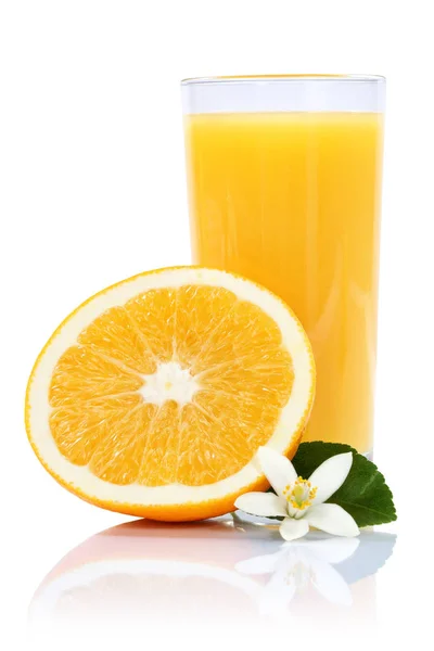 Πορτοκάλια Χυμό Πορτοκαλιού Φρούτα Φρούτα Απομονωμένες Πορτρέτο Μορφή Λευκό Φόντο — Φωτογραφία Αρχείου