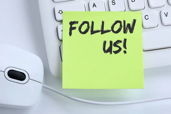 Suivez Nous Follower Followers Fans Aime Social Networking Business Concept — Photo