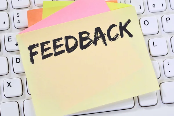 Feedback contact customer service opinion survey business review — Stock Photo, Image