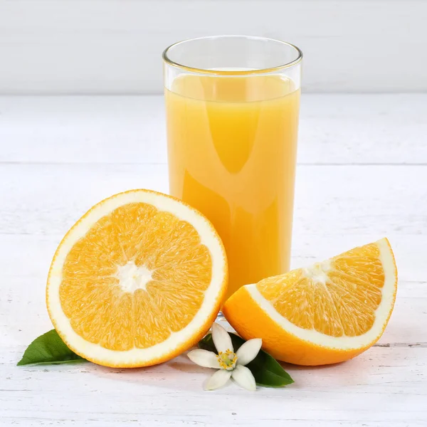 Orangensaft Orangen Copyspace quadratische Früchte — Stockfoto