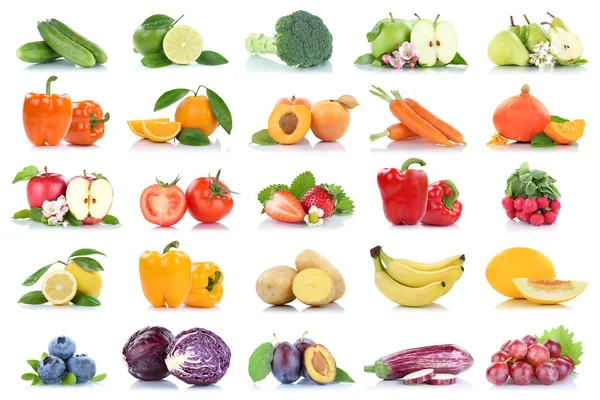 Meyve sebze ve meyve toplama elma portakal ber izole