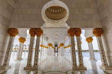 Sheikh Zayed Grand Camii Abu Dhabi sütunları Birleşik Arap Emirlikleri