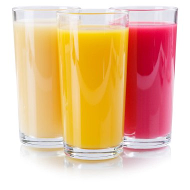 Suyu güler yüzlü smoothies cam kare beyaz izole