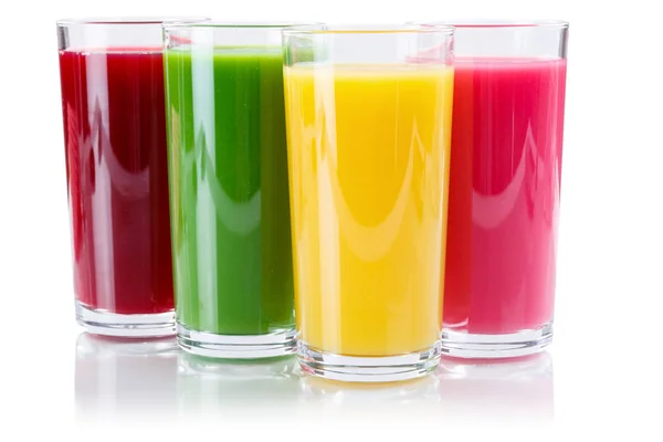 Juice smoothie smoothies in glass isolated on white — Stock Photo, Image
