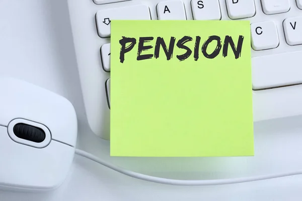 Pension retirement business concept mouse — Stock Photo, Image