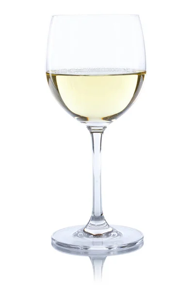 White wine glass isolated on white — Stock Photo, Image