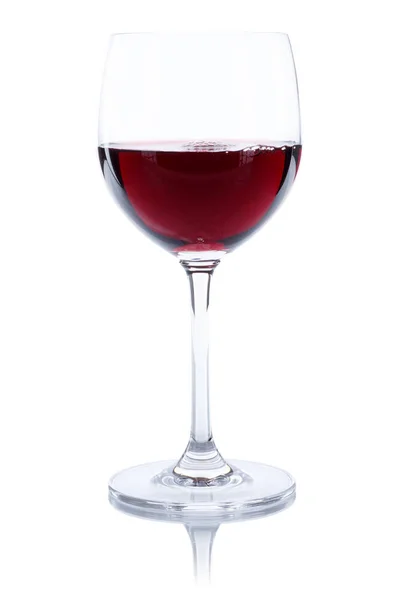 Red wine glass isolated on white — Stock Photo, Image