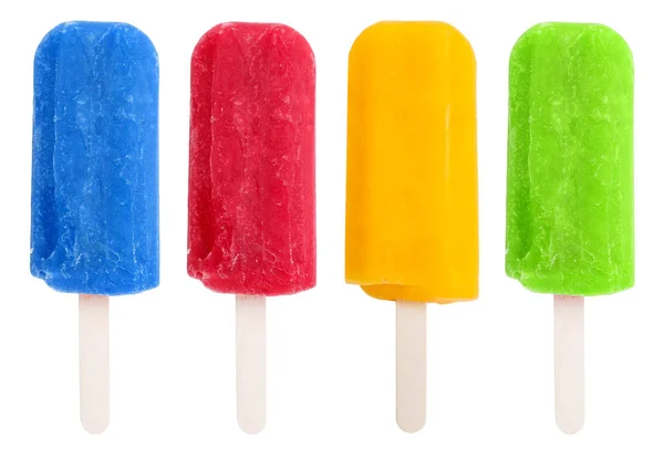Popsicles collage helado surtido helado helado de paleta hielo — Foto de Stock