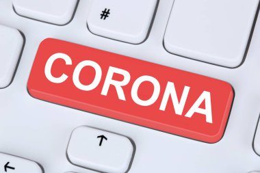 Corona virüsü koronavirüs hastalığı hastalık sağlıklı sağlık bilgisayarı klavyesi interneti