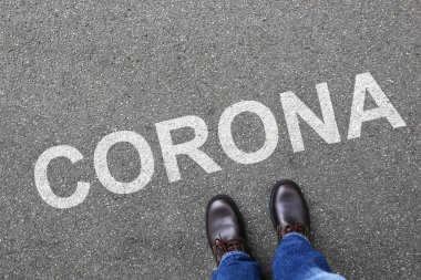 Corona Virüsü Coronavirüs Adam İş Konsepti Hastalığı