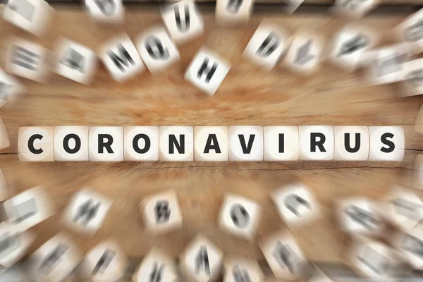 Coronavirus Corona Virus Sjukdom Friska Hälsa Tärning Koncept Idé — Stockfoto