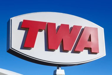 New York, New York City, New York 27 Şubat 2020 TWA Logo Hotel New York JFK havaalanı (JFK).