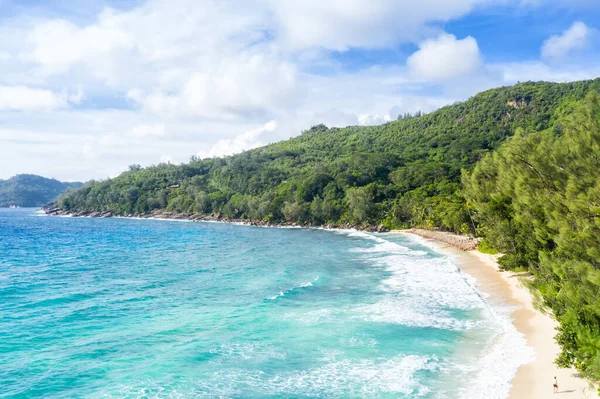 Seychelles Takamaka Playa Isla Mahe Paisaje Paisaje Naturaleza Vacaciones Océano — Foto de Stock