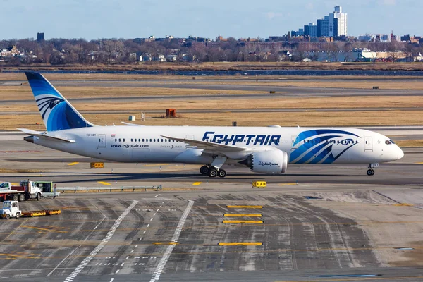 New York City New York February 2020 Egyptair Boeing 787 — Stock Photo, Image