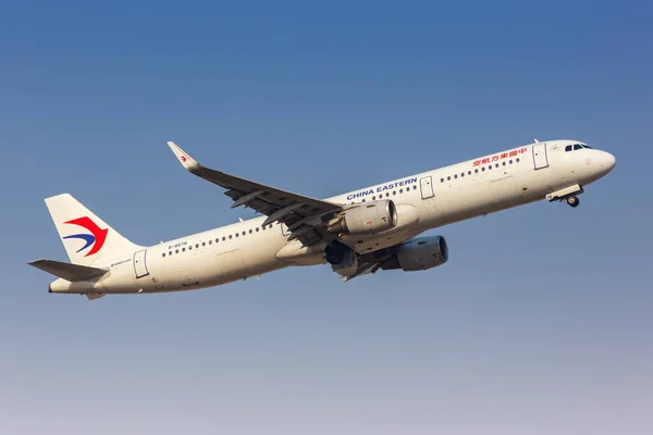 Tianjin China Setembro 2019 China Eastern Airlines Airbus A321 Avião — Fotografia de Stock