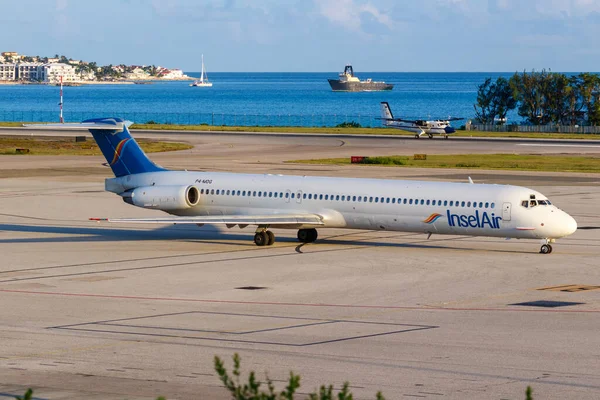 Sint Maarten Antillas Holandesas Septiembre 2016 Insel Air Mcdonnell Douglas — Foto de Stock