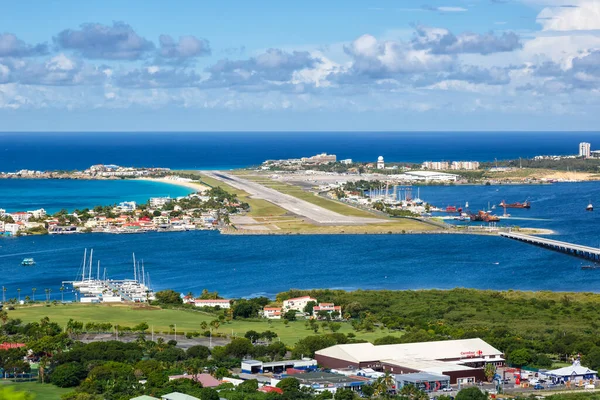Sint Maarten Antillas Holandesas Septiembre 2016 Descripción General Del Aeropuerto —  Fotos de Stock