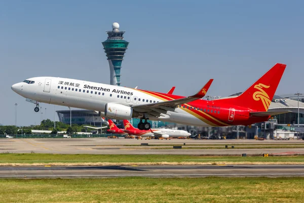 Guangzhou China September 2019 Shenzhen Airlines Boeing 737 800 Airplane — Stock Photo, Image