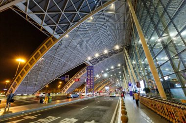 Chengdu, Çin 22 Eylül 2019 Uluslararası Havaalanı Terminali 2, Chengdu Shuangliu Havaalanı (CTU).