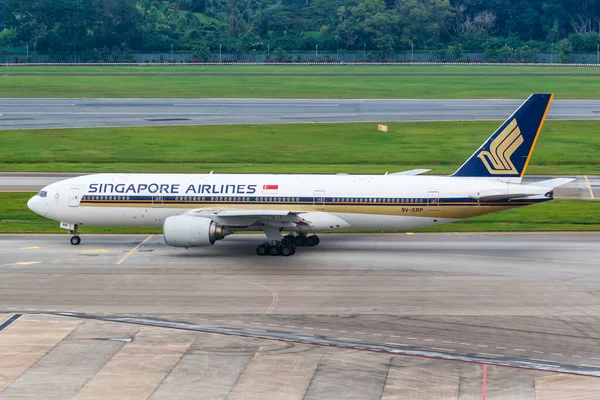 Changi Singapore January 2018 Singapore Airlines Boeing 777 200Er Airplane — Stock Photo, Image