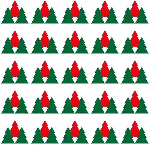 クリスマス ツリーとクリスマスのパターン — ストックベクタ