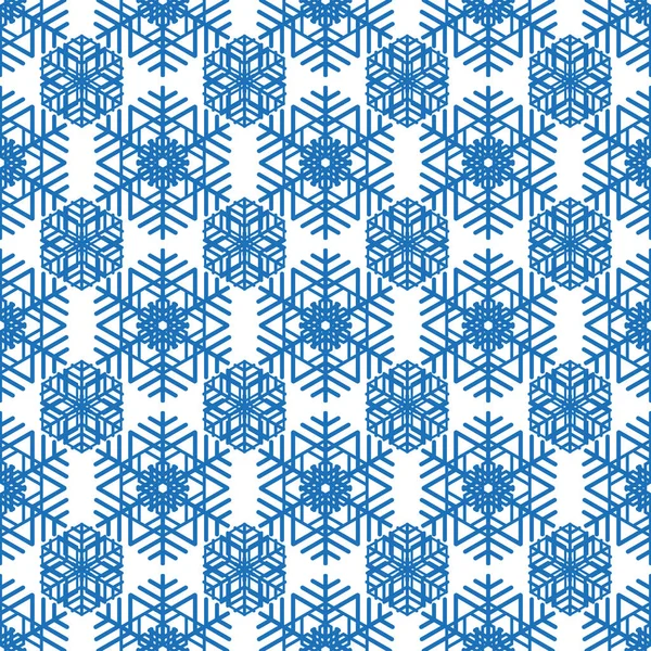 模式的蓝色雪 — 图库矢量图片