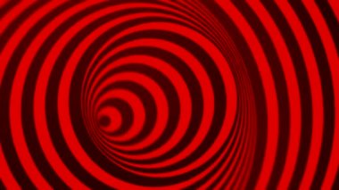 Cam üçgen hücrelerden yapılmış ve parlak kırmızı ışıkla aydınlatılmış kaleydoskopik geometrik yapı