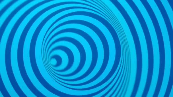 Калейдоскопическая геометрическая структура из стеклянных треугольных клеток и освещена ярким голубым светом — стоковое видео