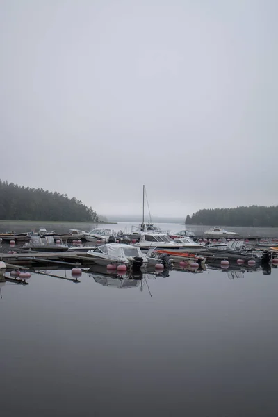 Mlhavé Ráno Přístavu — Stock fotografie