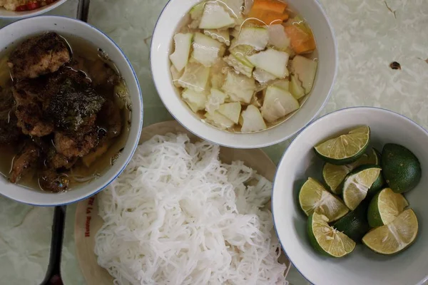 Makanan Asia Yang Lezat Terlihat Dari Dekat — Stok Foto