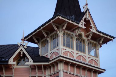 Details of building, closeup view.