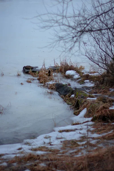 Lac Gelé Gros Plan — Photo