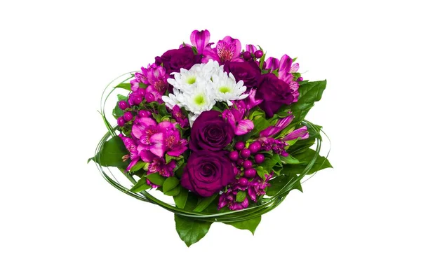 Gyönyörű csokor színes virágok — Stock Fotó