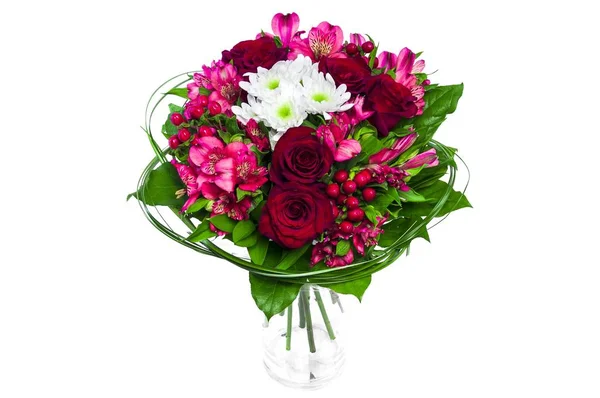 Renkli çiçeklerden oluşan güzel bir buket  