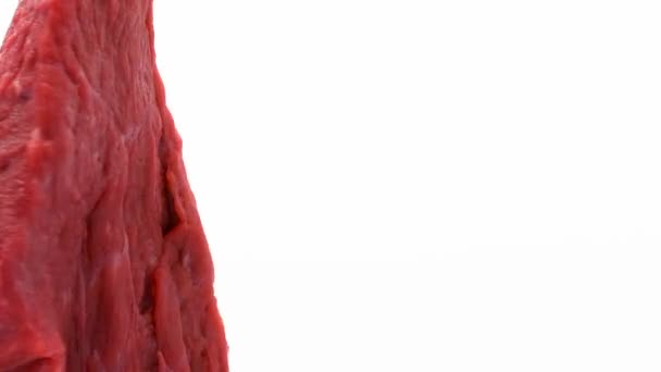 Fresh and juicy raw beef meat — Stock Video