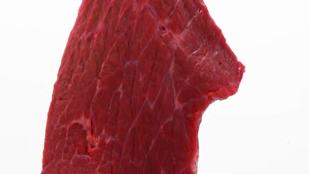 Fresh and juicy raw beef meat — Stock Video