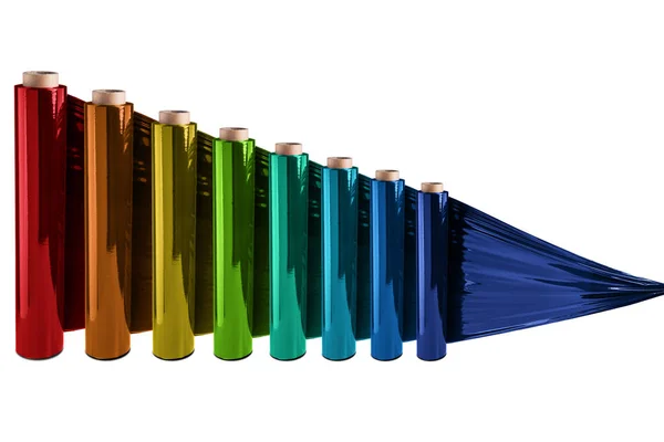 Renkli streç film rulo  