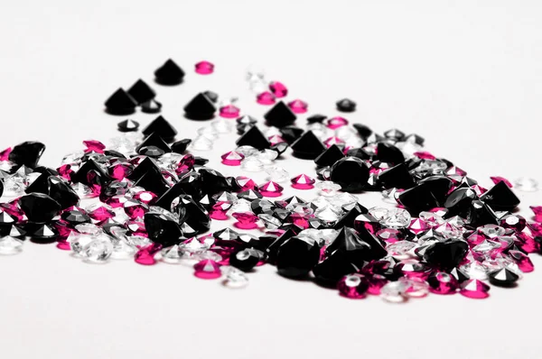 White, red and black diamonds — Stock Photo, Image