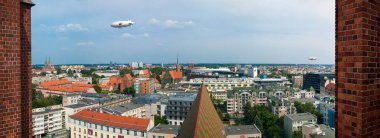 Panoramic cityscape of Wroclaw   clipart