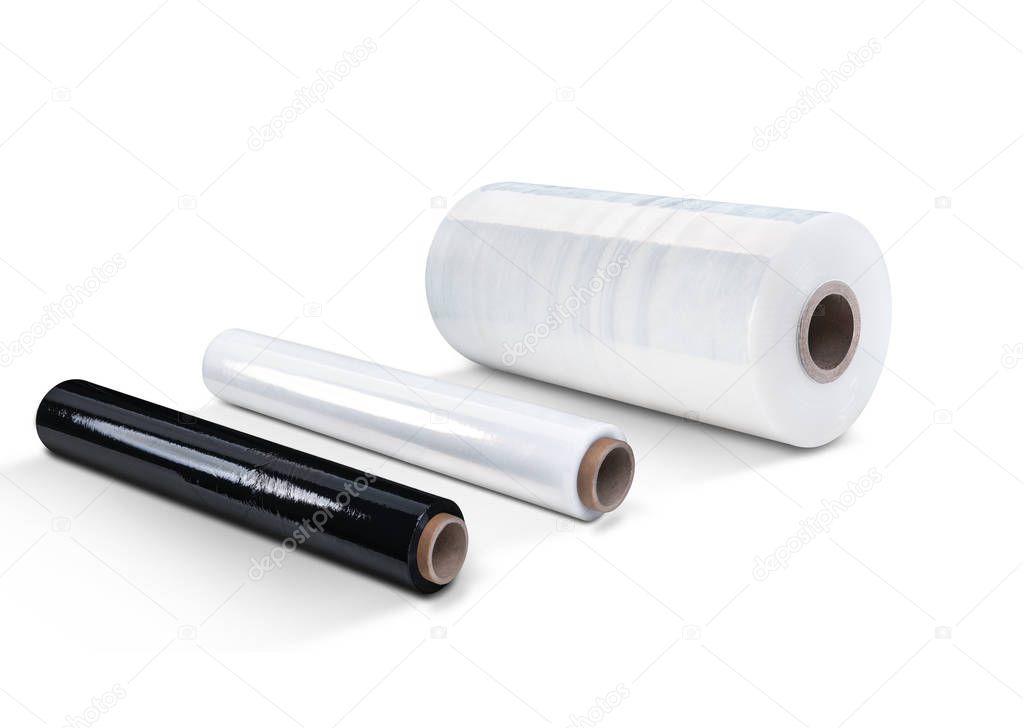 White and black stretch film 