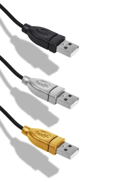 Cabos USB coloridos — Fotografia de Stock