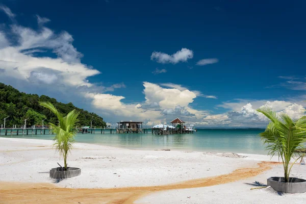 Тропічний Пейзаж Острова Ронг Samloem Білий Пляж Зніміть Бірюзові Води — стокове фото
