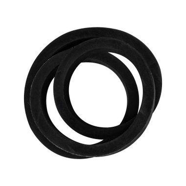 Tarım makineleri için V şekilli kemer, traktör yedek parçası, su pompası için sürücü takımı ve beyaz izole arka plana yerleştirilmiş elektrik jeneratörü. 