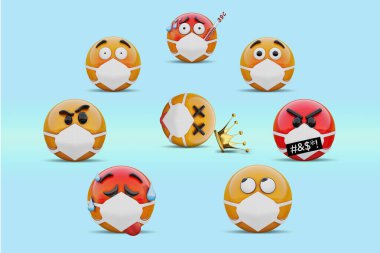 Koronavirüs salgınından kaynaklanan zatürreeden ölen hasta bir emojinin etrafında 3 boyutlu bir ifade grubu oluşturuldu. Corona virüsünün beklenmedik saldırısı emoji toplumu 2020 'ye 19 kişi getirdi.. 
