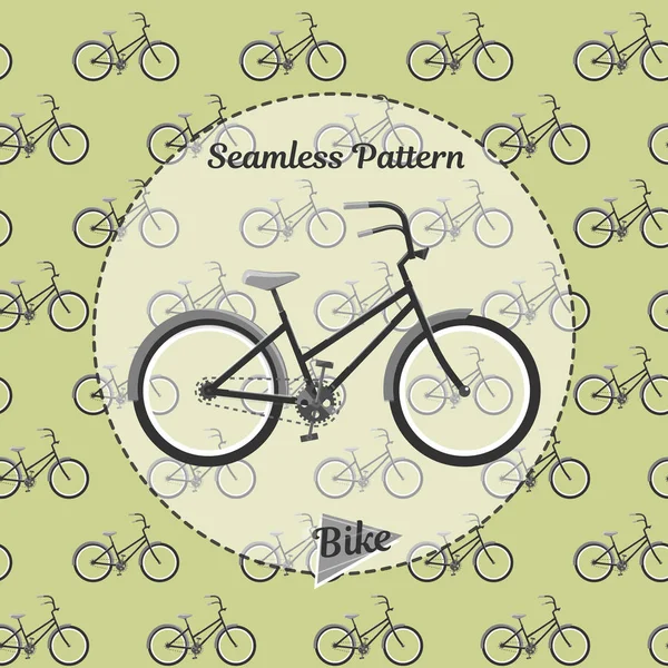 Patrón de bicicleta. Ilustración simple del vector de bicicleta para web e impresión . — Archivo Imágenes Vectoriales