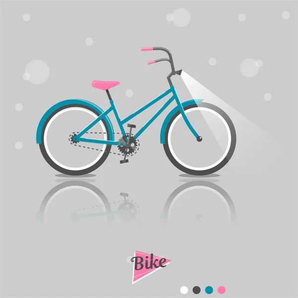 Fahrradkonzept. Fahrrad. Vektor helle Illustration des Fahrrads. trendiger Stil für Grafikdesign, Logo, Website, soziale Medien, Benutzeroberfläche, mobile App. — Stockvektor