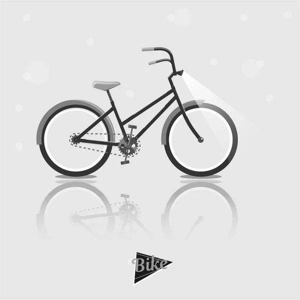 复古的黑色自行车。循环的概念。自行车。矢量明亮的插画。时尚风格平面设计、 标志、 网站、 社会媒体、 用户界面、 移动应用程序. — 图库矢量图片